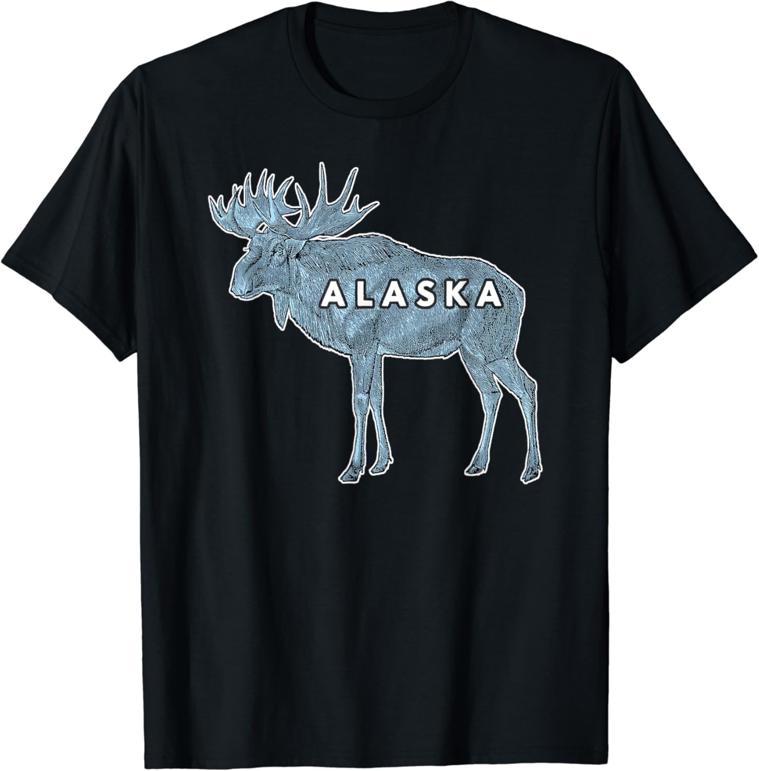 Alaska Moose TShirt Amazon.co.uk Fashion